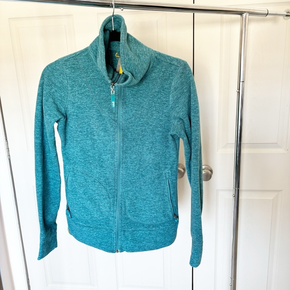 Lole Teal Zip Front Fleece Size Small